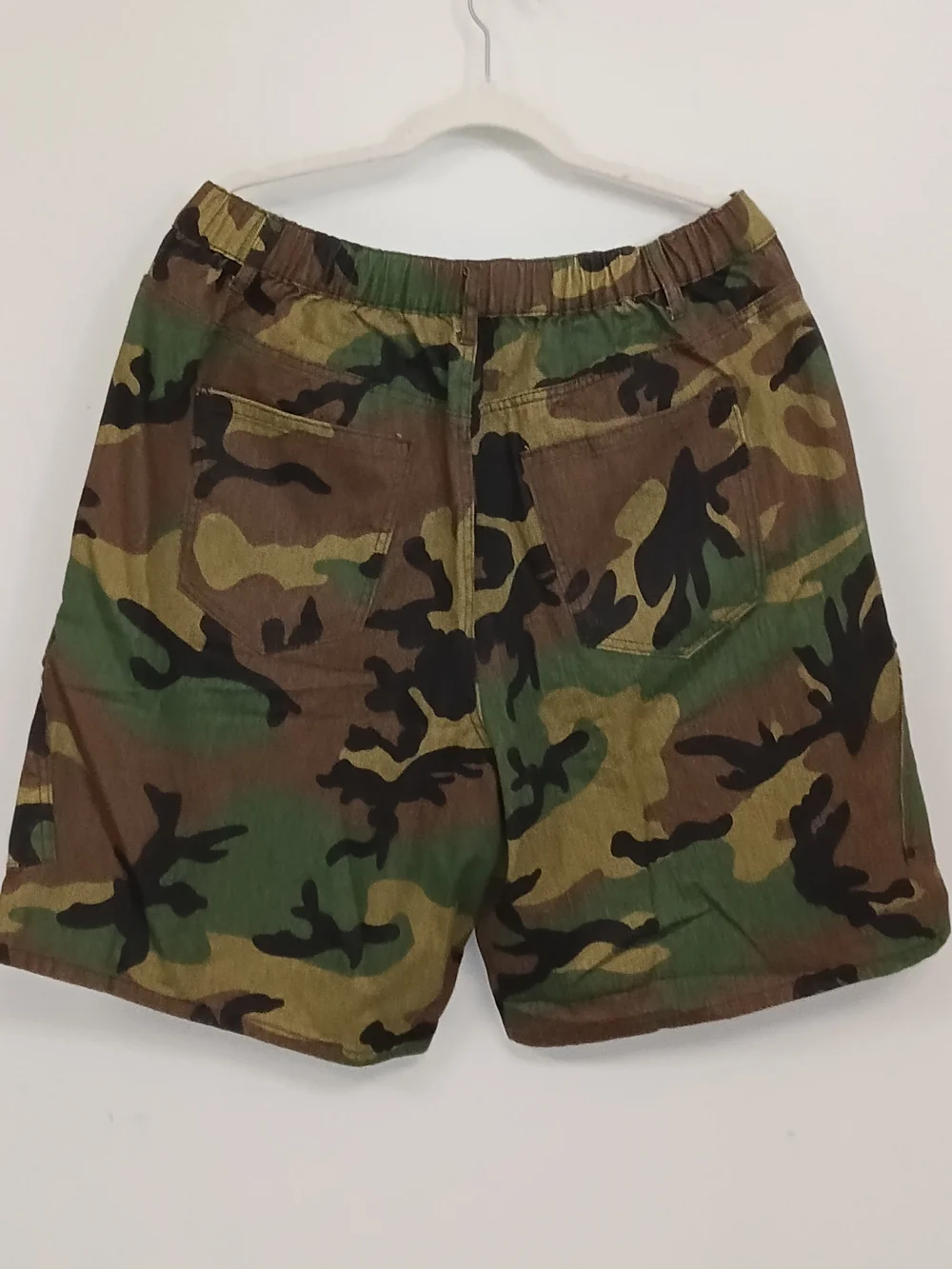 Shein Curve Camo Women's Denim Long Cargo Utility Shorts Jorts 2XL